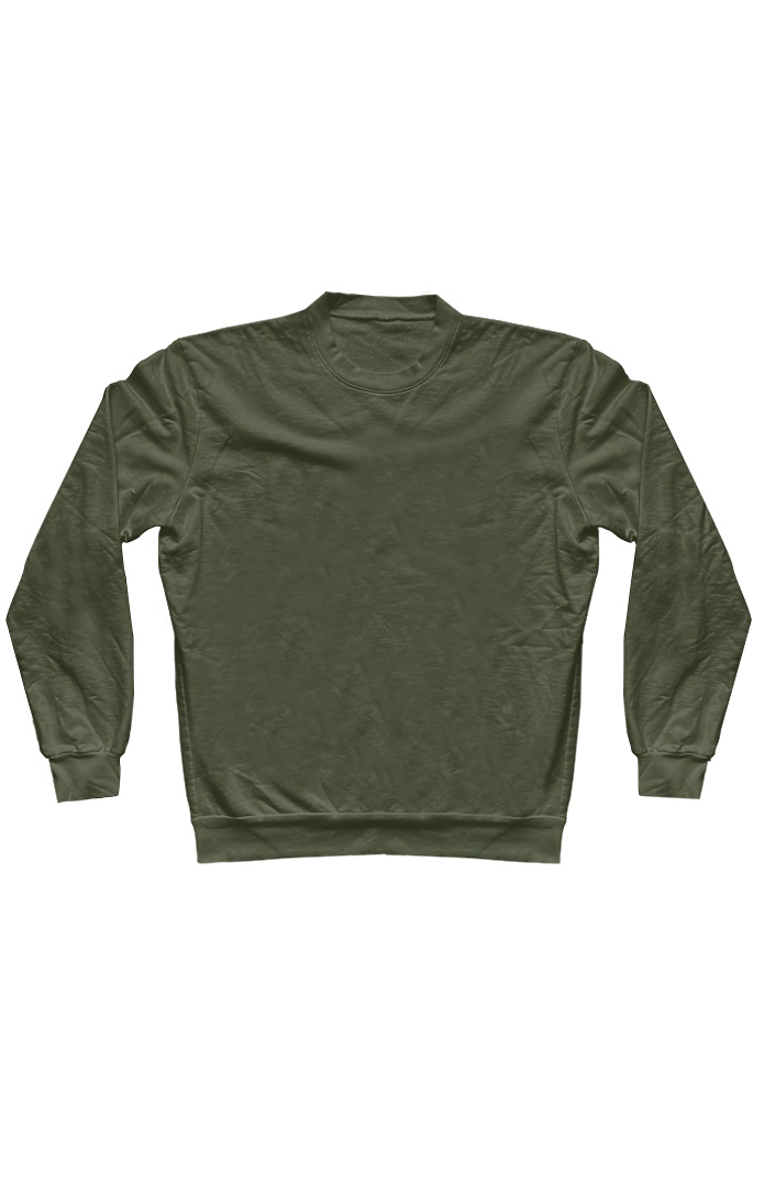Royal Apparel 13159 Unisex Cotton Crew Neck Sweatshirt - Army