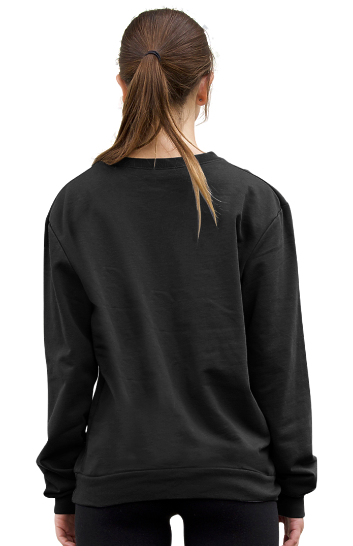 Royal Apparel 13159 Unisex Cotton Crew Neck Sweatshirt - Black