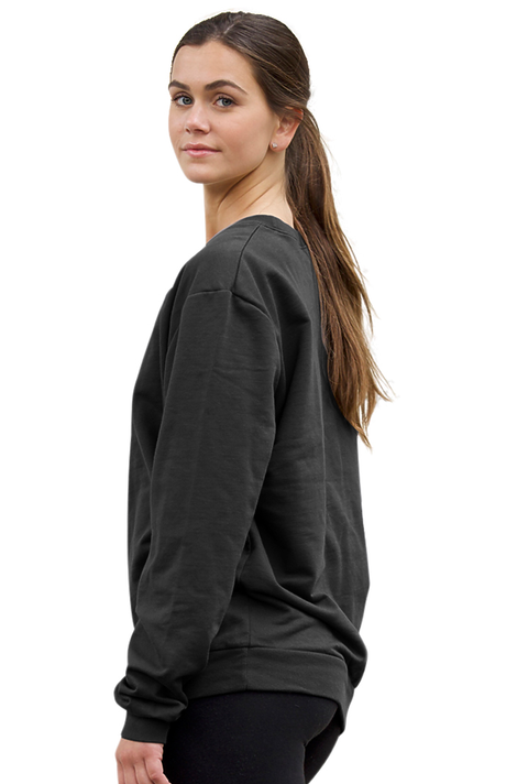 Royal Apparel 13159 Unisex Cotton Crew Neck Sweatshirt - Black