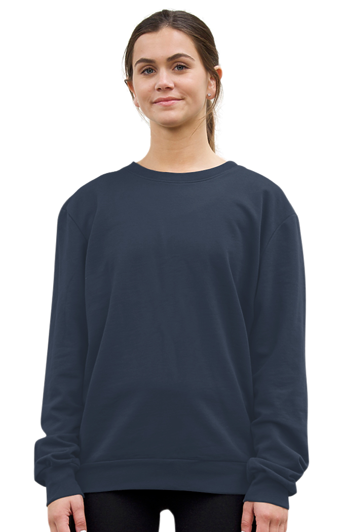 Royal Apparel 13159 Unisex Cotton Crew Neck Sweatshirt - Navy