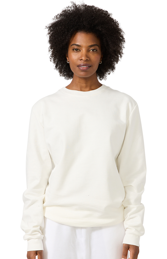 Royal Apparel 13159 Unisex Cotton Crew Neck Sweatshirt - Pfd White