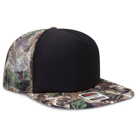 OTTO CAP® OTTO SNAP 5 Panel High Crown Mesh Back Trucker Snapback Hat OTTO 132-1037