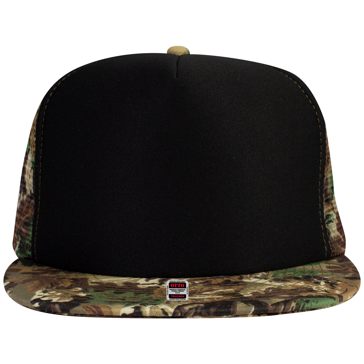 OTTO CAP "OTTO SNAP" 5 Panel High Crown Mesh Back Trucker Snapback Hat OTTO 132-1037 Otto Cap