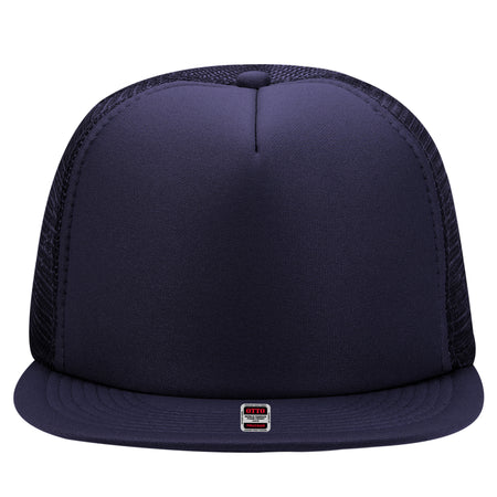 OTTO CAP "OTTO SNAP" 5 Panel High Crown Mesh Back Trucker Snapback Hat OTTO 132-1037 Otto Cap 004 - Navy OSFM - Adult