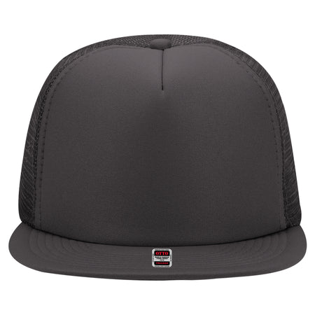 OTTO CAP "OTTO SNAP" 5 Panel High Crown Mesh Back Trucker Snapback Hat OTTO 132-1037 Otto Cap 025 - Char. Gray OSFM - Adult