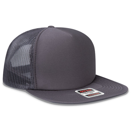OTTO CAP® OTTO SNAP 5 Panel High Crown Mesh Back Trucker Snapback Hat OTTO 132-1037