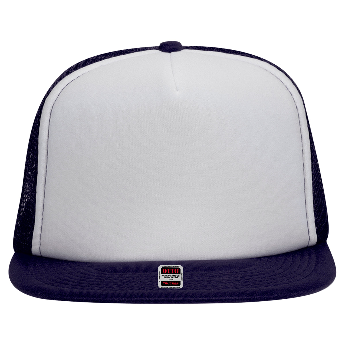 OTTO CAP "OTTO SNAP" 5 Panel High Crown Mesh Back Trucker Snapback Hat OTTO 132-1037 Otto Cap