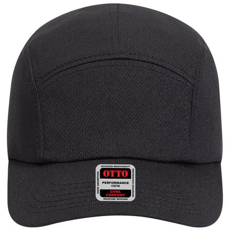 OTTO CAP 5 Panel Running Hat OTTO 133-1047 Otto Cap 003 - Black OSFM - Adult