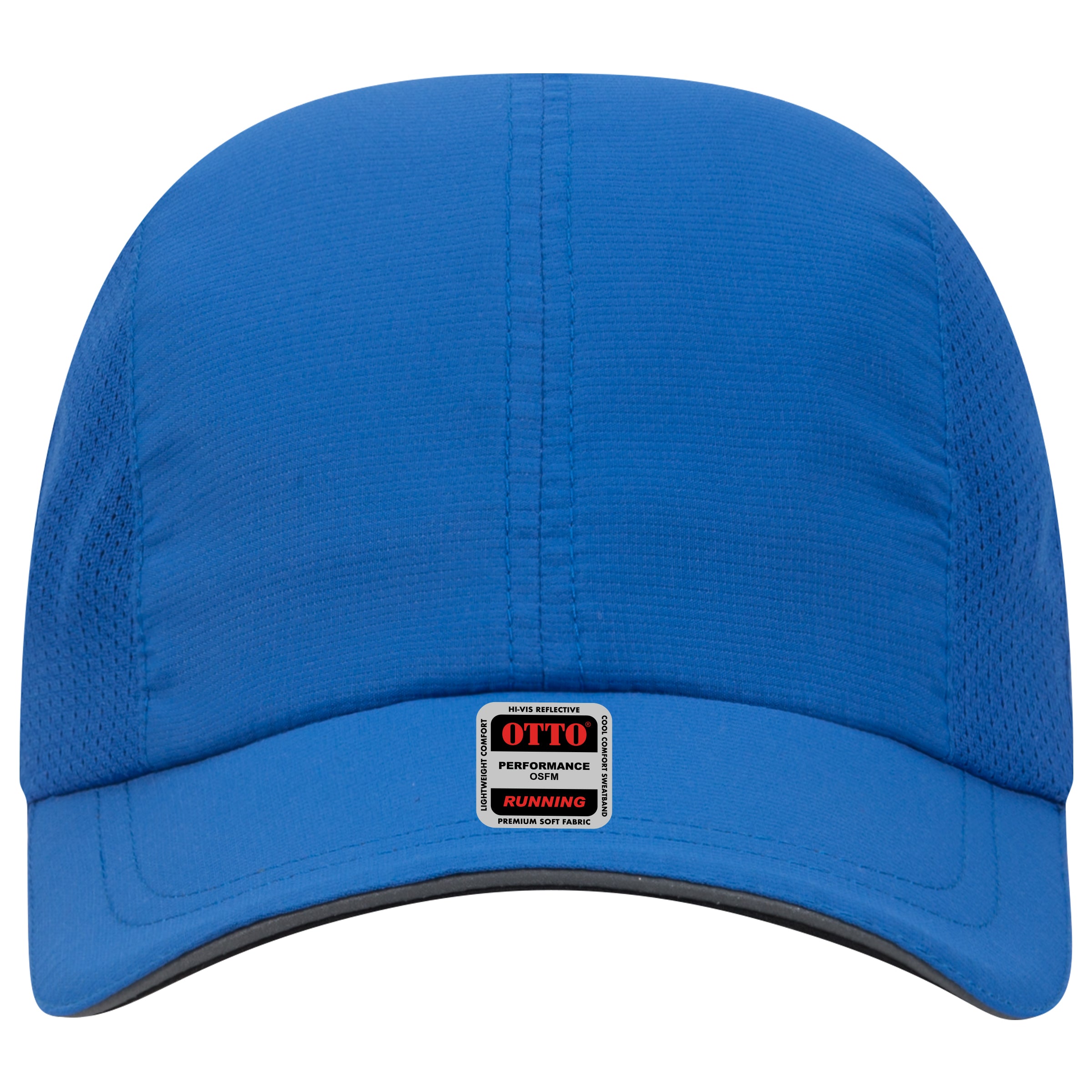 OTTO CAP Reflective 6 Panel Running Hat OTTO 133-1240 Otto Cap 001 - Royal OSFM - Adult