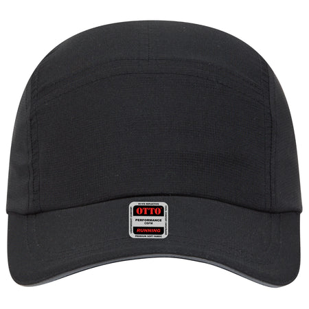 OTTO CAP Reflective 5 Panel Running Hat OTTO 133-1252 Otto Cap 003 - Black OSFM - Adult