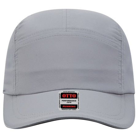 OTTO CAP Reflective 5 Panel Running Hat OTTO 133-1252 Otto Cap 014 - Gray OSFM - Adult