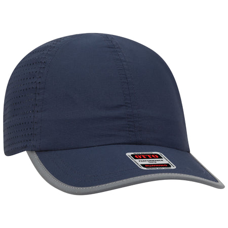 OTTO CAP Reflective 6 Panel Running Hat OTTO 133-1258 Otto Cap 004 - Navy OSFM - Adult