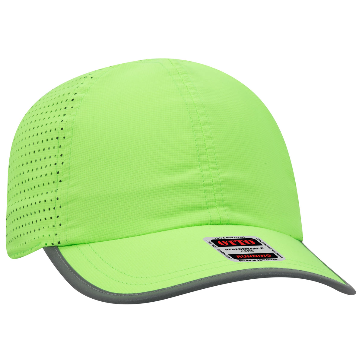 OTTO CAP Reflective 6 Panel Running Hat OTTO 133-1258 Otto Cap