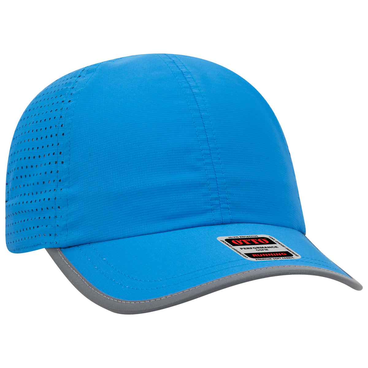 OTTO CAP Reflective 6 Panel Running Hat OTTO 133-1258 Otto Cap 107 - Neon Blue OSFM - Adult