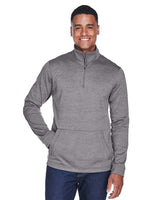 Joe's USA Men's Newbury Mélange Fleece Quarter-Zip Pullover