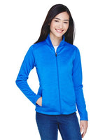 Devon & Jones Women's Newbury Colorblock Mélange Fleece Full-Zip Jacket - Devon & Jones 13361