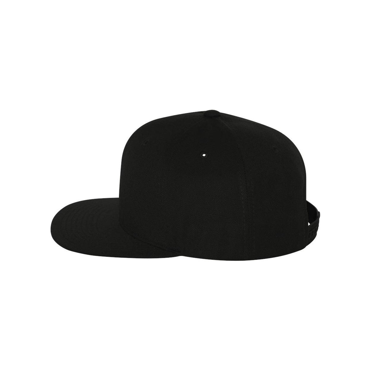 Wool Blend Flat Bill Snapback Cap Joe's USA Black