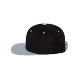 Wool Blend Flat Bill Snapback Cap Joe's USA Black/Silver