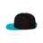 Wool Blend Flat Bill Snapback Cap Joe's USA Black/Teal