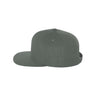 Wool Blend Flat Bill Snapback Cap Joe's USA Dark Grey