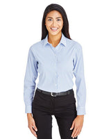 Joe's USA Women's CrownLux Performance® Micro Windowpane Woven Dress Shirt