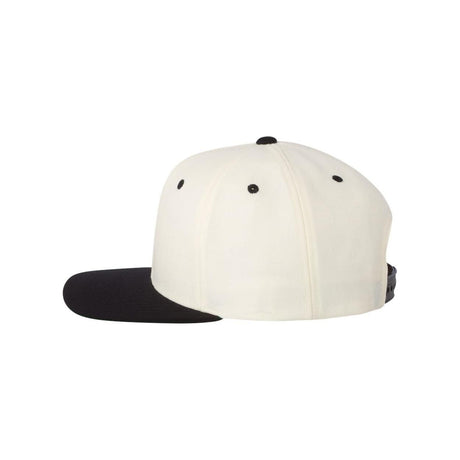 Wool Blend Flat Bill Snapback Cap Joe's USA Natural/Black