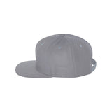 Wool Blend Flat Bill Snapback Cap Joe's USA Silver