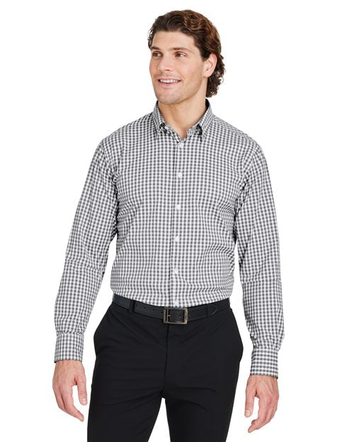 Joe's USA Men's CrownLux Performance® Gingham Dress Shirt