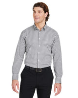 Joe's USA Men's CrownLux Performance® Gingham Dress Shirt