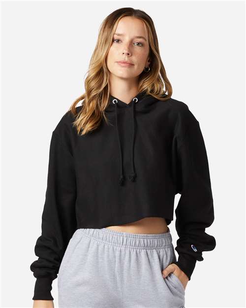 Champion RW01W Women's Reverse Weave Hooded Cropped Sweatshirt