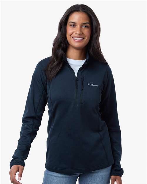 Columbia 213624 Women's Essential Hike Grid Fleece Half-Zip Pu