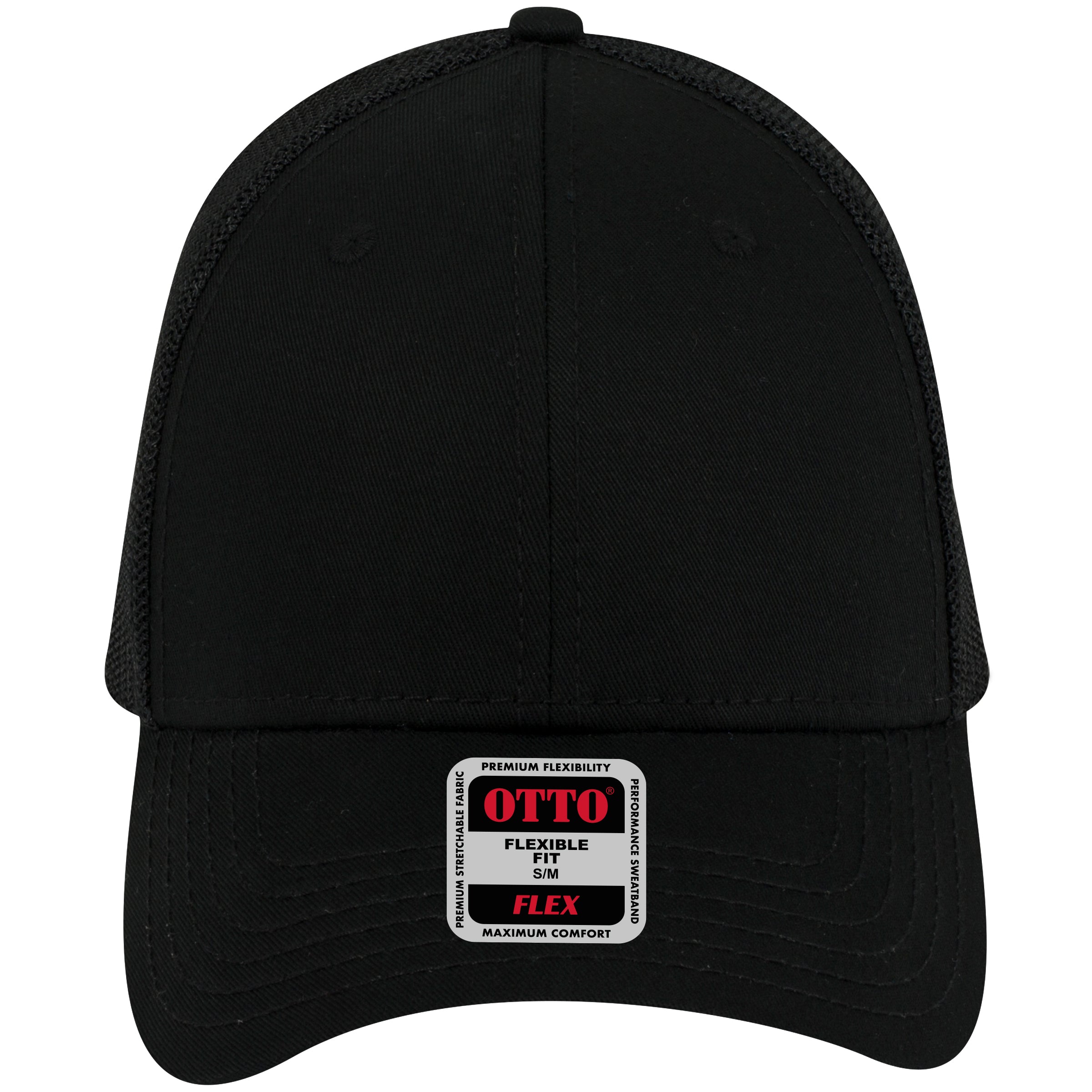 OTTO CAP "OTTO FLEX" 6 Panel Low Profile Mesh Back Trucker Hat OTTO 135-1230 Otto Cap