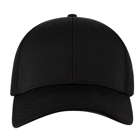 OTTO CAP "OTTO FLEX" 6 Panel Low Profile Mesh Back Trucker Hat OTTO 135-1230 Otto Cap 003A - Black L/XL