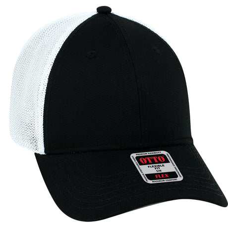 OTTO CAP® OTTO FLEX® Fitted 6 Panel Low Profile Mesh Back Trucker Hat OTTO 135-1230