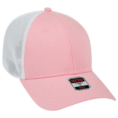 OTTO CAP® OTTO FLEX® Fitted 6 Panel Low Profile Mesh Back Trucker Hat OTTO 135-1230