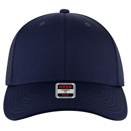 OTTO CAP "OTTO FLEX" 6 Panel Low Profile Mesh Back Trucker Hat OTTO 135-2 Otto Cap 004 - Navy L/XL