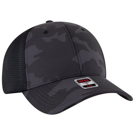 OTTO CAP® OTTO FLEX® Fitted 6 Panel Low Profile Mesh Back Trucker Hat OTTO 135-2