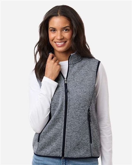 North End Women's Jasper Jacquard Fleece Vest - North End 16203