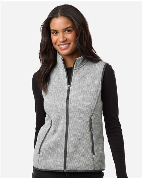 North End Women's Jasper Jacquard Fleece Vest - North End 16203