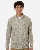 HUK H1200720 Men's Airweight KC Printed Quarter-Zip Pullover
