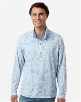 HUK H1200720 Men's Airweight KC Printed Quarter-Zip Pullover