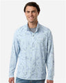 HUK H1200720 Men's Airweight KC Printed Quarter-Zip Pullover