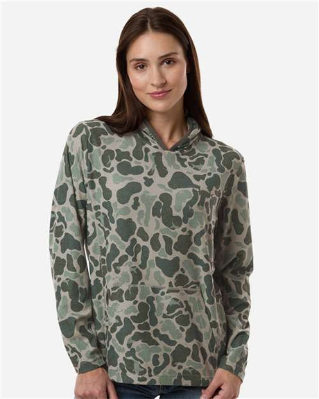 HUK H6130037 Women's Coldfront+ KC Print Hooded Sweatshirt