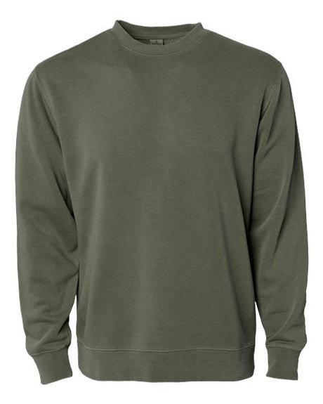 Independent Trading Co. PRM3500 Unisex Midweight Pigment-Dyed Crewneck Sweatshirt | Wholesale Pigment-Dyed Crewneck