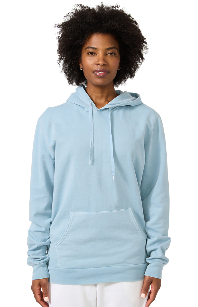 Royal Apparel 13555PD Unisex Vintage Pigment Dyed Fleece Pullover Hoody - Bluestone