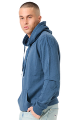 Royal Apparel 13555PD Unisex Vintage Pigment Dyed Fleece Pullover Hoody - Blue Steel