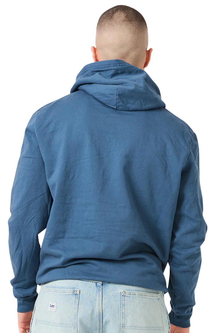 Royal Apparel 13555PD Unisex Vintage Pigment Dyed Fleece Pullover Hoody - Blue Steel