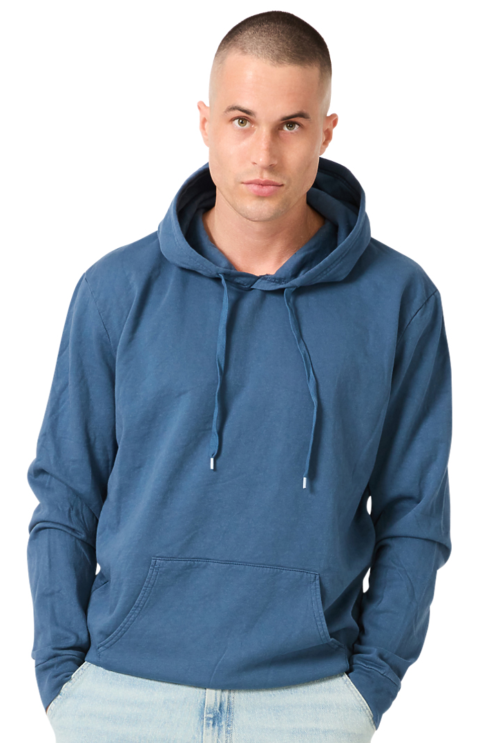 Royal Apparel 13555PD Unisex Vintage Pigment Dyed Fleece Pullover Hoody - Blue Steel