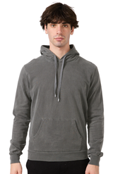 Royal Apparel 13555PD Unisex Vintage Pigment Dyed Fleece Pullover Hoody - Charcoal