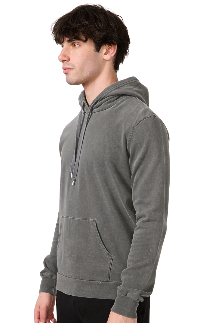 Royal Apparel 13555PD Unisex Vintage Pigment Dyed Fleece Pullover Hoody - Charcoal